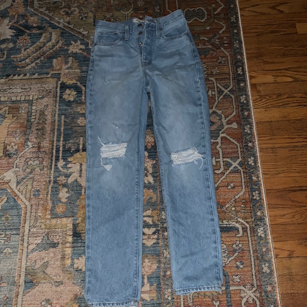 Madewell buttonfly classic straight jeans